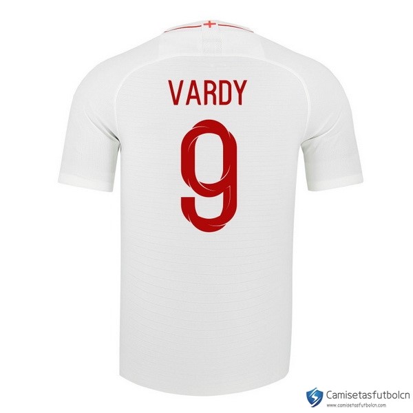 Camiseta Seleccion Inglaterra Primera equipo Vardy 2018 Blanco